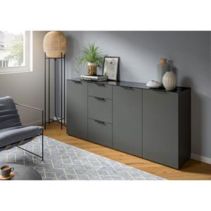 INOSIGN Dressoir Raio, Breite 179 cm, 3 Türen, 3 Schubkästen, Oberboden mit Glasplatte