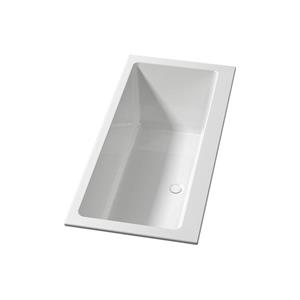 Riho Rethink Cubic inbouwbad - 180x80cm - speciaal muurmodel - acryl - glans wit B160001005