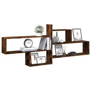 vidaXL Wandschap 167,5x18x68 cm bewerkt hout gerookt eikenkleurig