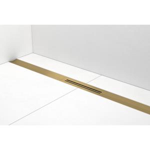 Easydrain Douchegoot Easy Drain R-Line Clean Brushed Brass (Alle Maten)