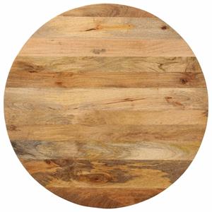 VidaXL Tafelblad rond Ø 90x3,8 cm massief ruw mangohout