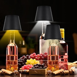 Light in the box draadloze flessenlamp, 3 kleuren dimbare oplaadbare wijnflesverlichting, touch led wijnfleslamp met rgb ademend licht voor bars restaurants vaderdag verjaardag kerstcadeaus 1 st