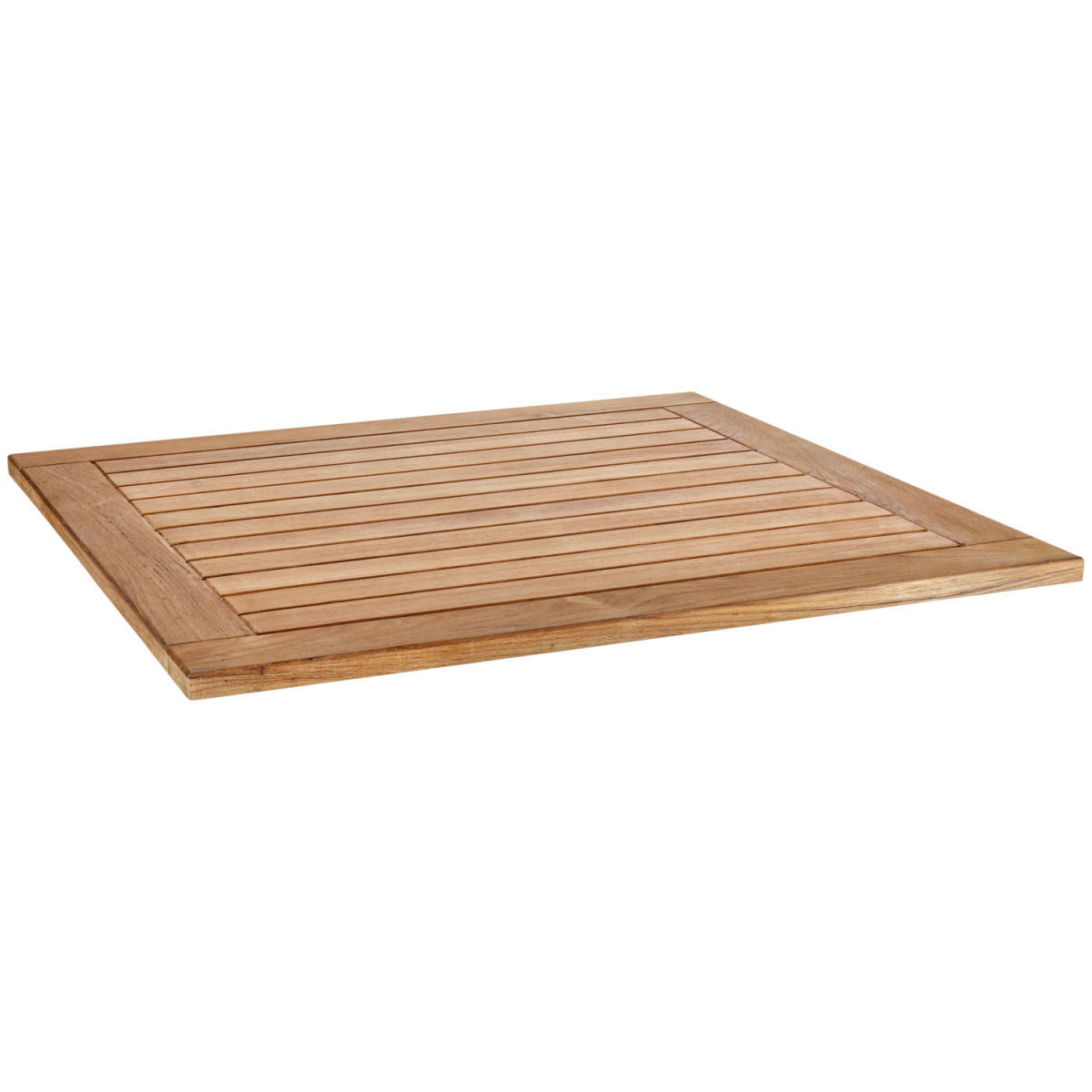 Vega Teak tafelblad Luigi zonder aluminium rand; 60x60x2 cm (LxBxH); bruin; vierkant