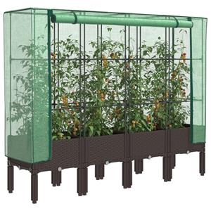 VidaXL Plantenbak verhoogd met kashoes 160x40x140 cm rattanlook