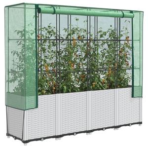 VidaXL Plantenbak verhoogd met kashoes 160x40x153 cm rattanlook