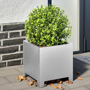 VidaXL Plantenbak 30x30x30 cm gegalvaniseerd staal