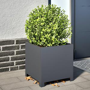 VidaXL Plantenbak 40x40x40 cm staal antracietkleurig