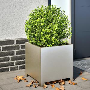 VidaXL Plantenbakken 2 st 40x40x40 cm roestvrij staal