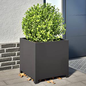 VidaXL Plantenbak 50x50x50 cm staal zwart