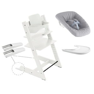 Stokke Tripp Trapp Kinderstoel incl. Baby Set - Newborn Set - Tray - Wit