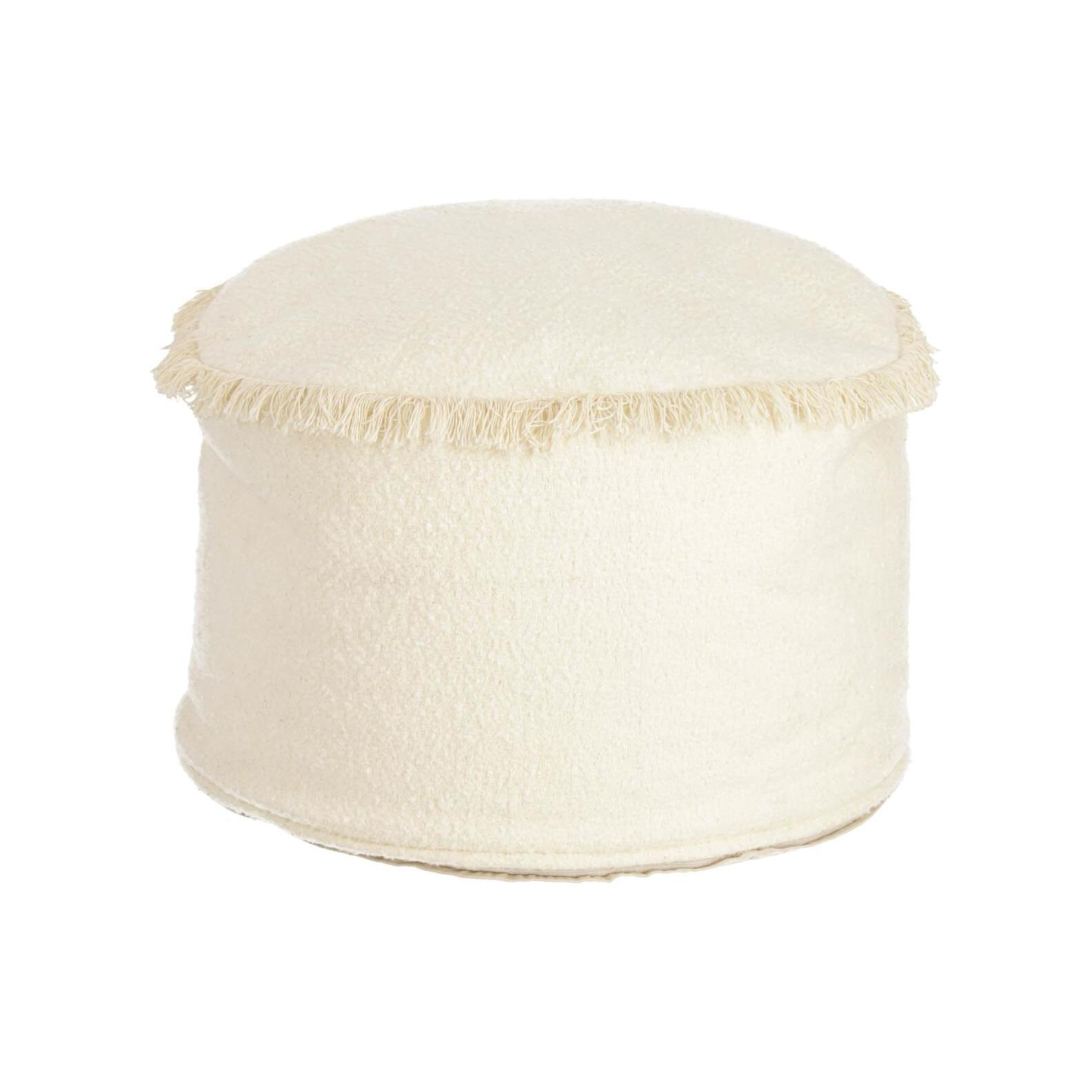 Kave Home Poef Verenice - Beige - Rond