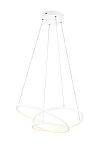 Trio Lighting LED-Hängeleuchte Darvin, Länge 64 cm, weiß matt, Metall, CCT