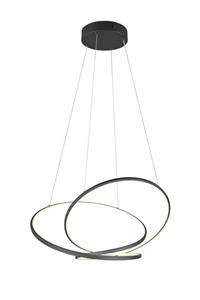 Trio Lighting LED-Hängeleuchte Darvin Länge 84 cm schwarz matt Metall CCT