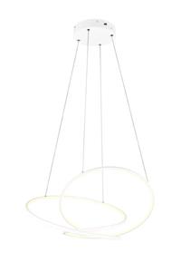 Trio Lighting LED-Hängeleuchte Darvin, Länge 84 cm, weiß matt, Metall, CCT