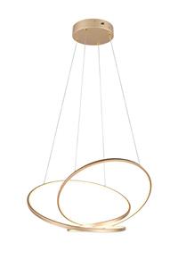 Trio Lighting LED-Hängeleuchte Darvin Länge 84 cm, goldfarben, Metall, CCT