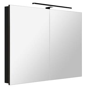 Sapho Greta spiegelkast met LED-verlichting 101x70cm zwart mat