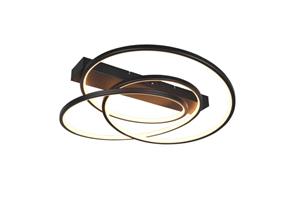 Trio Lighting LED-Deckenleuchte Darvin, schwarz, Metall, Kunststoff, CCT