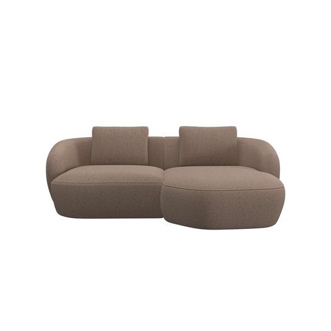 FLEXLUX Zithoek Torino, rund, L-Form, Sofa-Ecke mit Recamiere, Longchair-Sofa