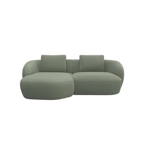 FLEXLUX Zithoek Torino, rund, L-Form, Sofa-Ecke mit Recamiere, Longchair-Sofa