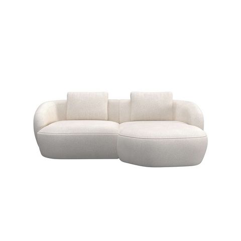 FLEXLUX Zithoek Torino, rund, L-Form, Sofa-Ecke mit Recamiere, Longchair-Sofa