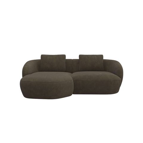 FLEXLUX Zithoek Torino, rund, L-Form, Sofa-Ecke mit Recamiere, Longchair-Sofa