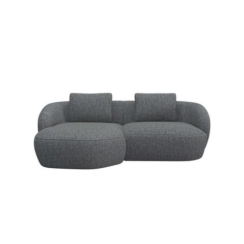 FLEXLUX Zithoek Torino, rund, L-Form, Sofa-Ecke mit Recamiere, Longchair-Sofa