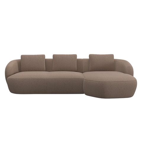 FLEXLUX Zithoek Torino, rund, L-Form, Sofa-Ecke mit Recamiere, Longchair-Sofa