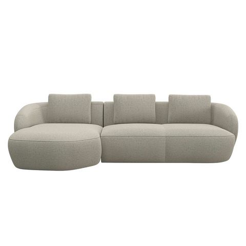 FLEXLUX Zithoek Torino, rund, L-Form, Sofa-Ecke mit Recamiere, Longchair-Sofa