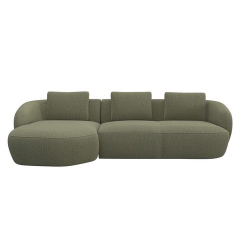 FLEXLUX Zithoek Torino, rund, L-Form, Sofa-Ecke mit Recamiere, Longchair-Sofa