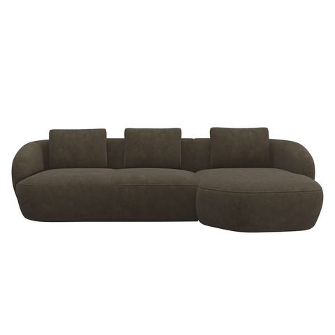 FLEXLUX Zithoek Torino, rund, L-Form, Sofa-Ecke mit Recamiere, Longchair-Sofa