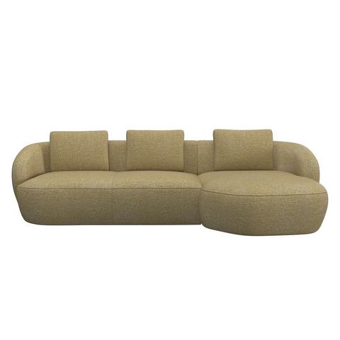 FLEXLUX Zithoek Torino, rund, L-Form, Sofa-Ecke mit Recamiere, Longchair-Sofa