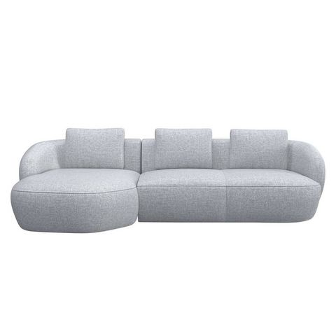 FLEXLUX Zithoek Torino, rund, L-Form, Sofa-Ecke mit Recamiere, Longchair-Sofa