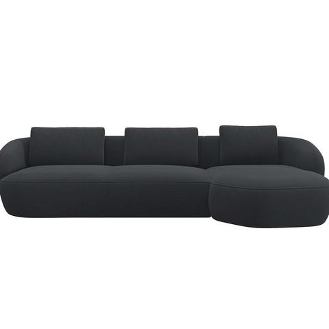 FLEXLUX Zithoek Torino, rund, L-Form, Sofa-Ecke mit Recamiere, Longchair-Sofa