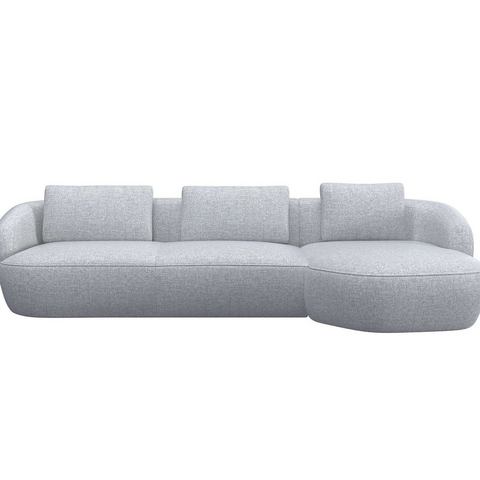 FLEXLUX Zithoek Torino, rund, L-Form, Sofa-Ecke mit Recamiere, Longchair-Sofa