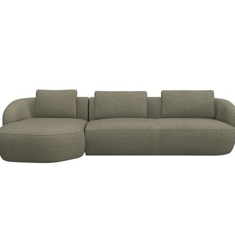 FLEXLUX Zithoek Torino, rund, L-Form, Sofa-Ecke mit Recamiere, Longchair-Sofa