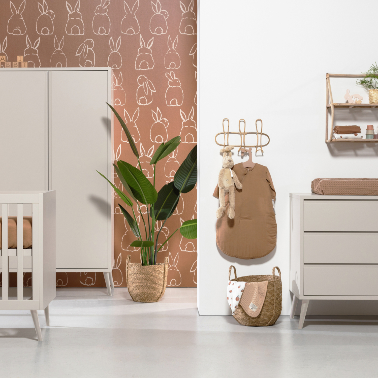 Europe Baby Sterre Babykamer Oatmeal / Oatmeal | Commode + Kast 2-Deurs