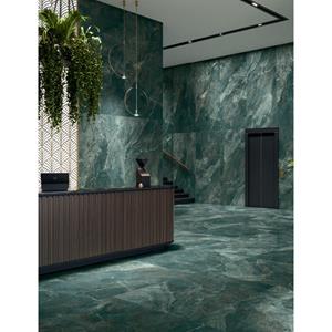 E-Tile Vloer- en Wandtegel XL Murano Pulido 60x120 cm Marmerlook Groen 