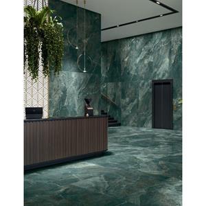 E-Tile Vloer- en Wandtegel XL Murano Pulido 120x120 cm Marmerlook Groen 