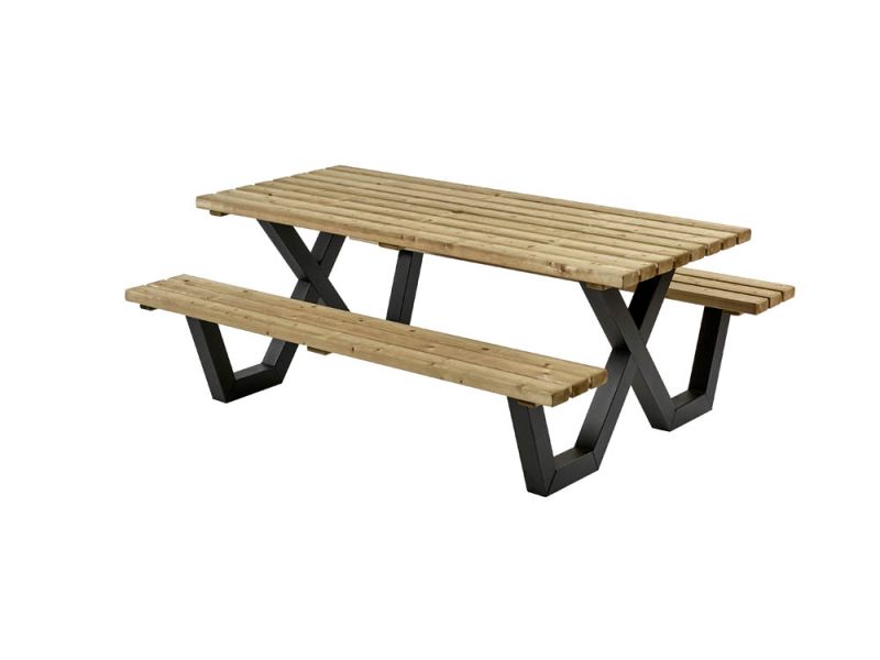 Talen Buitenmeubelen Geïmpregneerd - Picknicktafel - Groen - 200x160 cm