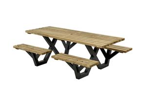 Talen Buitenmeubelen Geïmpregneerd - Picknicktafel - Groen - 230x160 cm