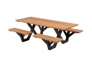 Talen Buitenmeubelen Hardhout - Picknicktafel - Bruin - 230x160 cm