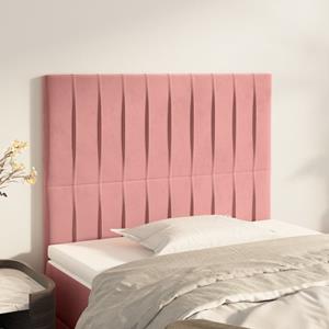 VidaXL Hoofdborden 2 st 80x5x78/88 cm fluweel roze