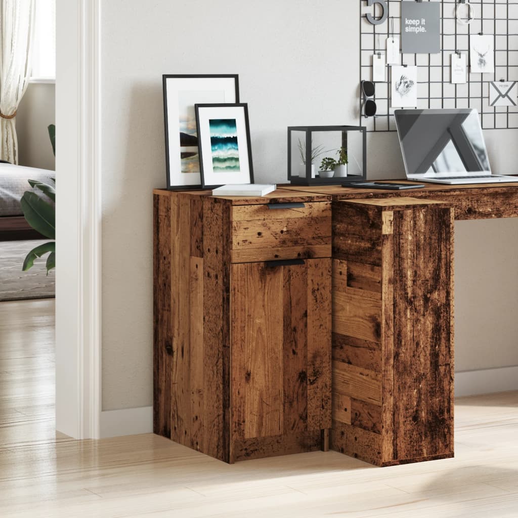 vidaXL Bureau 33x50x75 cm bewerkt hout oud houtkleurig