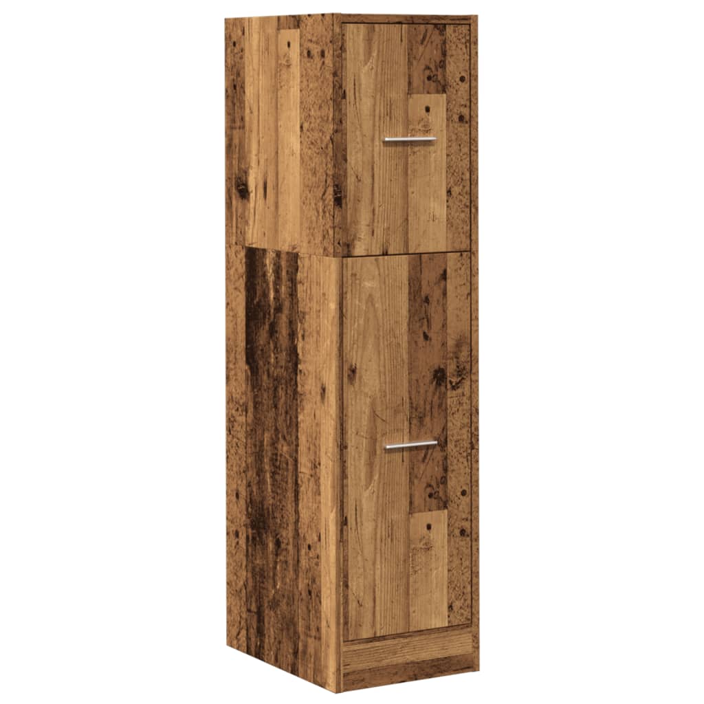 vidaXL Apothekerskast 30x41x118 cm bewerkt hout oud houtkleurig