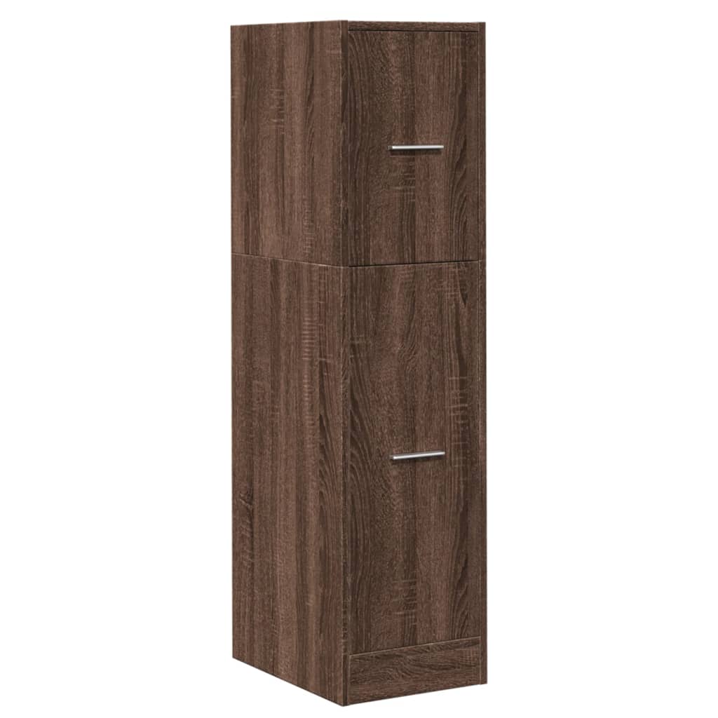 vidaXL Apothekerskast 30x41x118 cm bewerkt hout bruin eikenkleurig