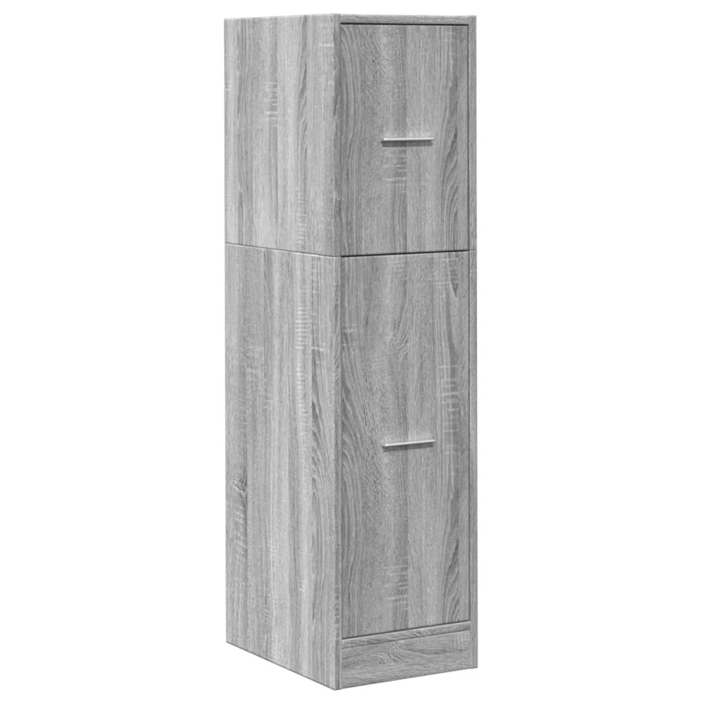 vidaXL Apothekerskast 30x41x118 cm bewerkt hout grijs sonoma eiken