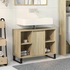 vidaXL Badkamerkast 80x33x60 cm bewerkt hout sonoma eikenkleurig