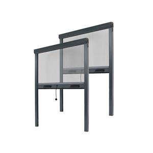 AVOSDIM Rolhor Op Maat Te Snijden Alu - B 125 X H 160 Cm - Grijs - 2 Stuks