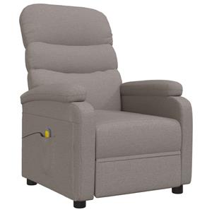 vidaXL Massagestoel stof taupe