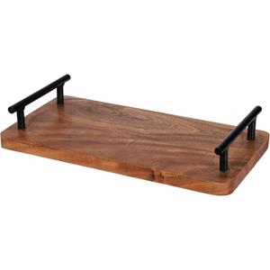 H&S Collection Borrelplank - rechthoek - acacia hout - 30 x 15 cm - serveerplank -